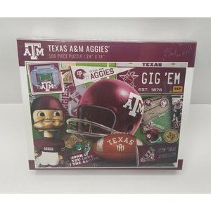 Texas A&M Aggies 500 Piece Puzzle 24"x18" Gig'Em Stadium Helmet Football A4